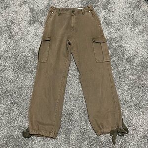 rag & bone Brown Wide Leg Cargo Pants Size 28” Waist